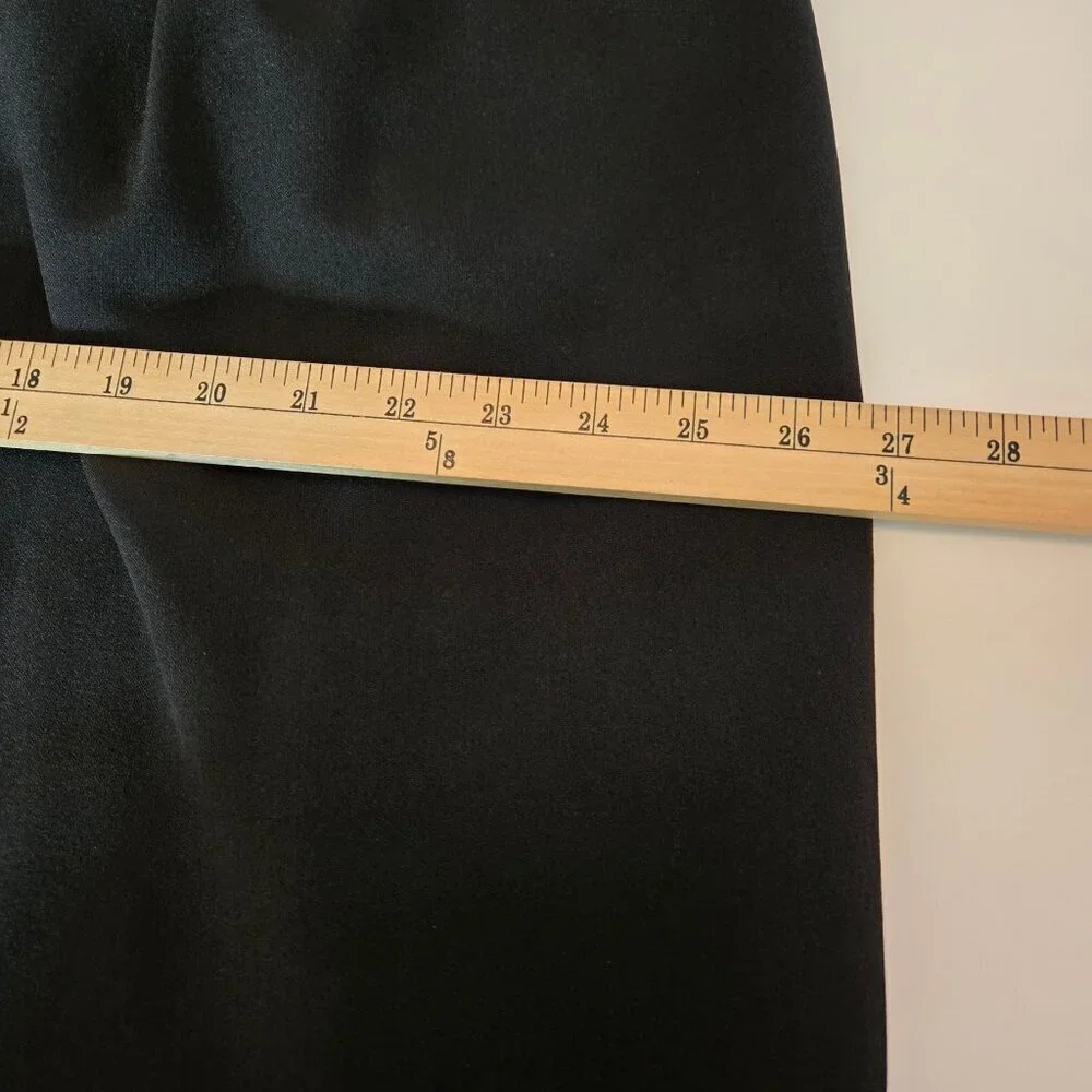 Le Bos Black Sleeveless Midi Dress Silver Front Chain Accent Plus Sz 22W - Picture 12 of 16